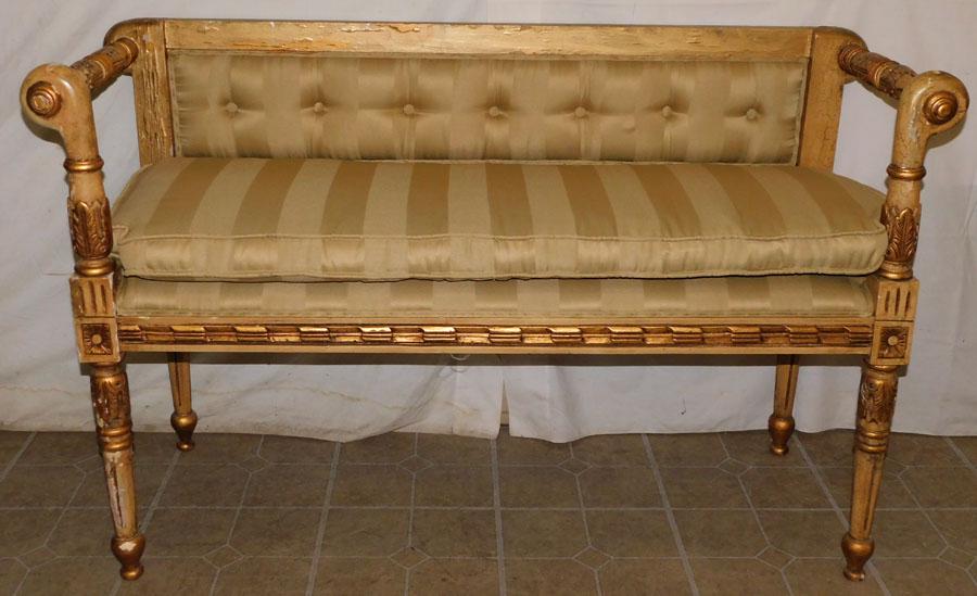 Gilt Painted Window Bench (1 of 4)