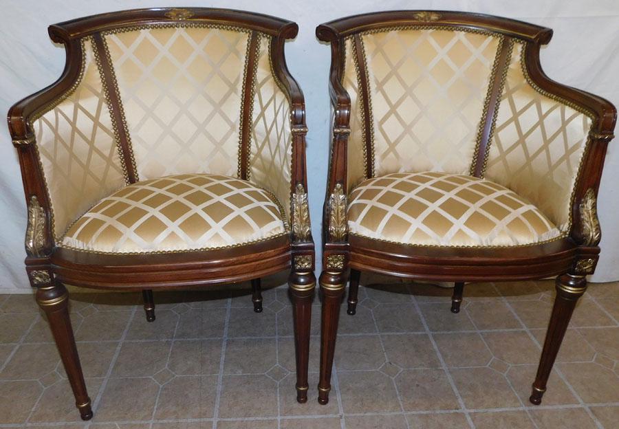 Pr Mahogany & GL Painted Chairs by Southwood (1 of 5)