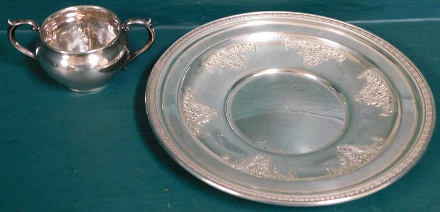 Sterling Plate & Creamer (1 of 2)