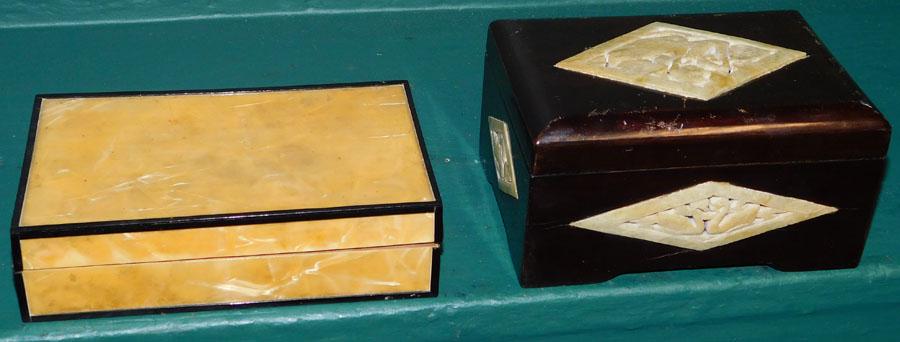 2 MCM Oriental Inlaid Boxes (1 of 2)
