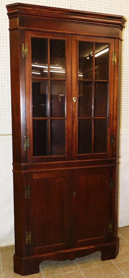 Mahogany 12 Pane Corner Cabinet by Craftique (1 of 5)