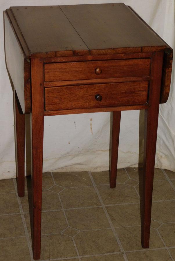 Cabinet Made Pegged Walnut 2 Dr DL Work Table (1 of 5)