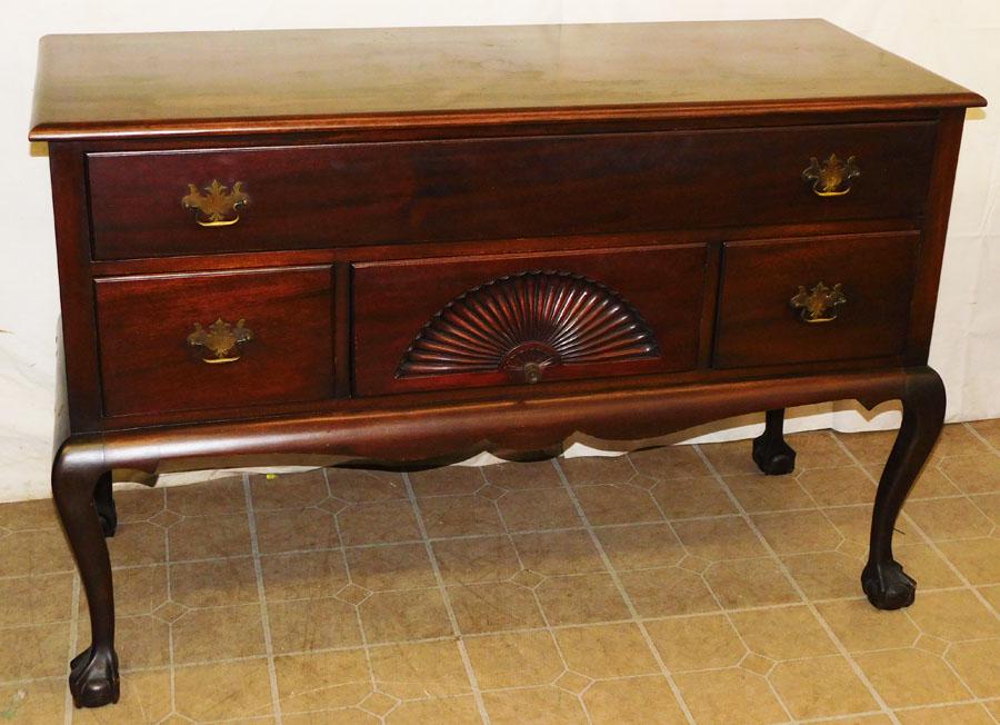 Mahogany Chippendale Ball & Claw Sideboard: Mahogany Chippendale Ball & Claw Sideboard. 54" W 21 3/4" D 35 1/2" H