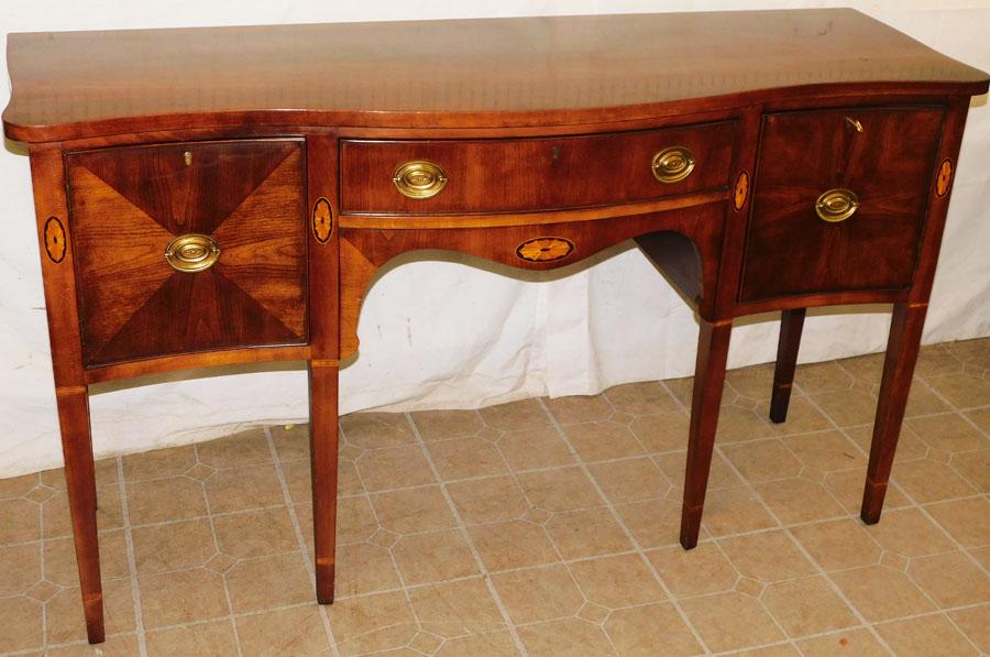 Cherry Fan Inlaid Bowfront Sideboard by Statton (1 of 7)