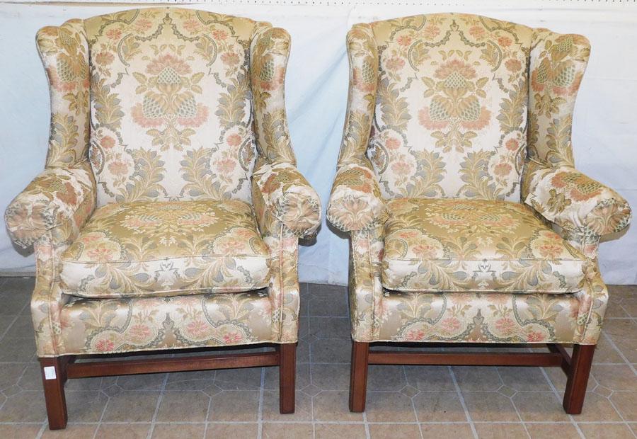 Pair of Upholstered Wing Chairs by Ethan Allen (1 of 5)