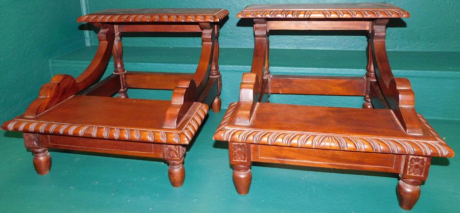 Pair of Mahogany Bed Steps (1 of 2)