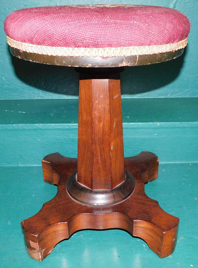 Rosewood Needlepoint Piano stool (1 of 3)