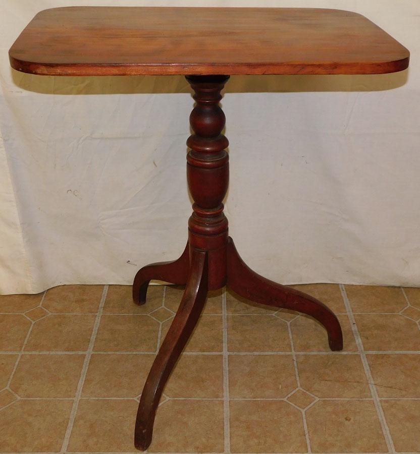 19th C Cherry Tilt Top Candle Stand (1 of 3)