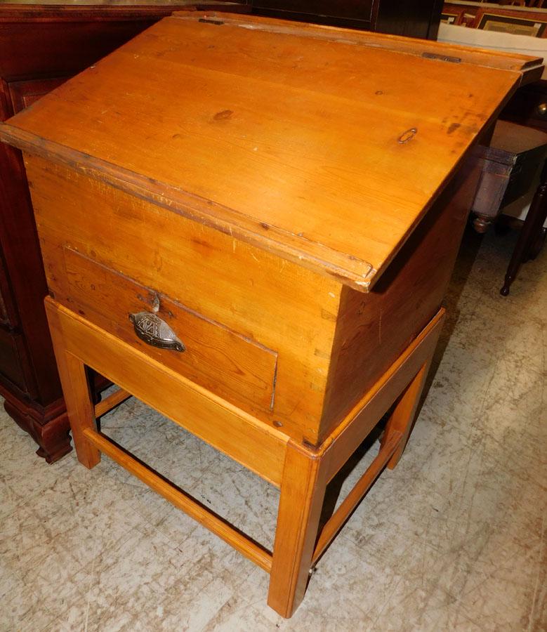 Antique Pine School Master's Desk (1 of 1)
