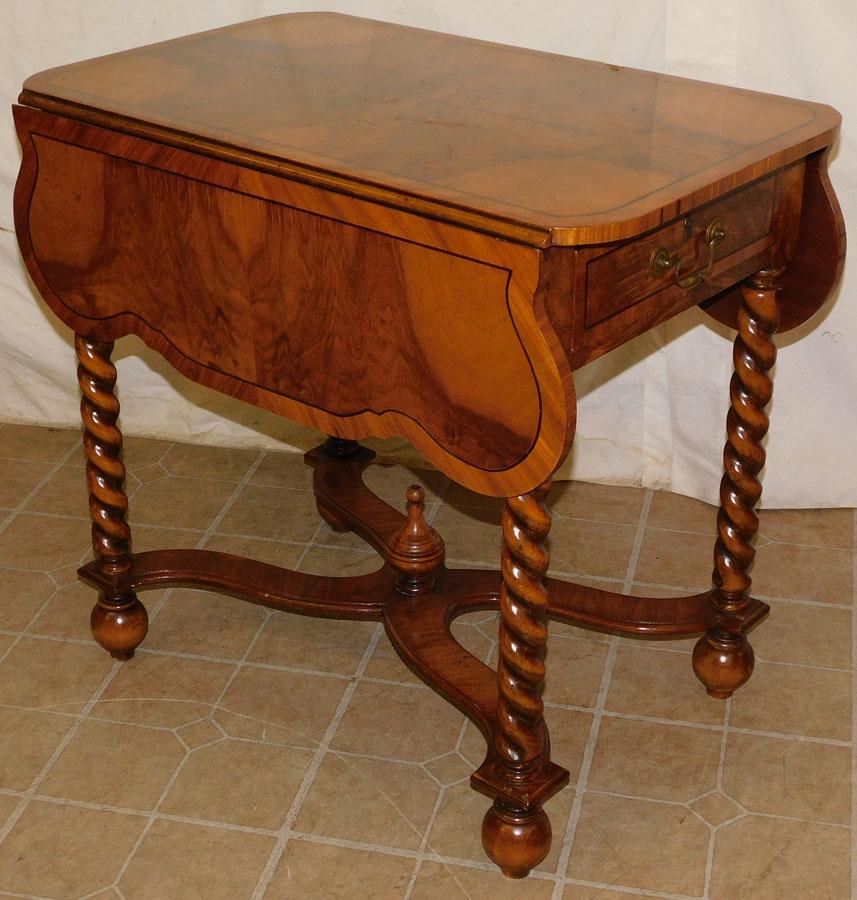 Walnut Banded Top Drop Leaf Table (1 of 3)