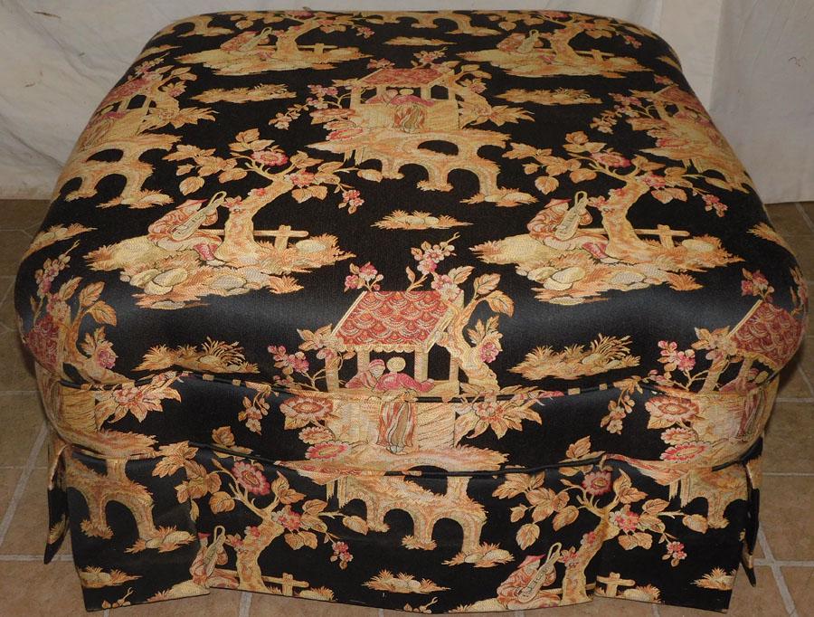 Upholstered Ottoman by Hancock & Moore: Upholstered Ottoman by Hancock & Moore. 30" W 29" D 17" H