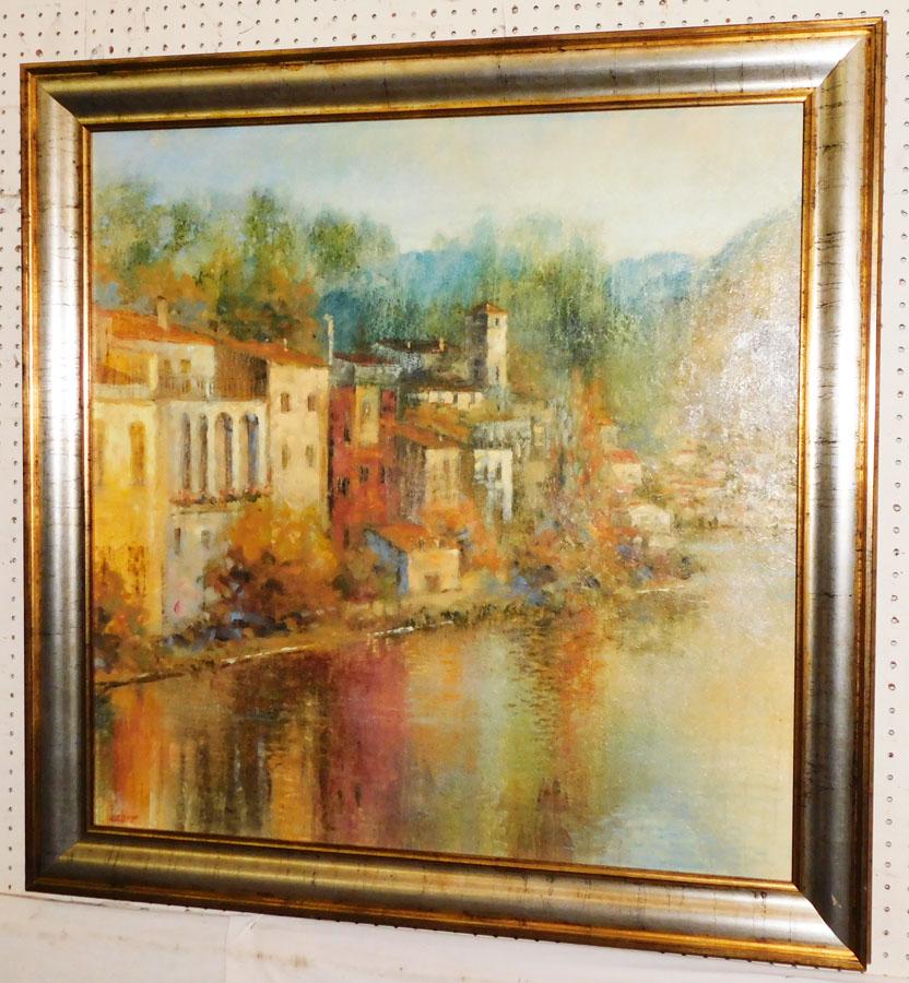 Oil on Canvas Venetian Scene Signed (1 of 4)