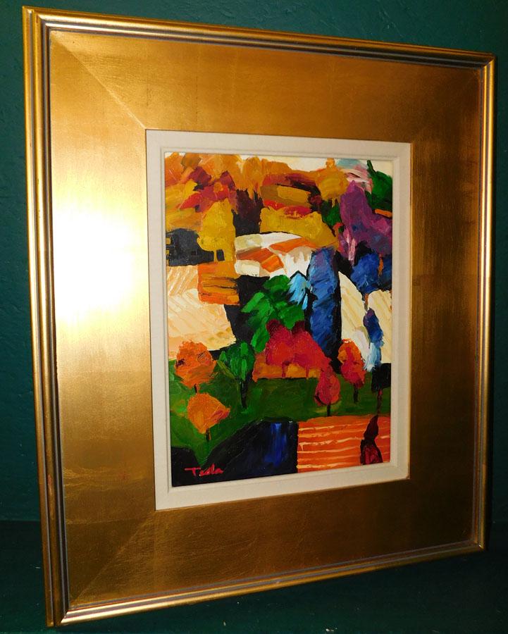 Oil on Canvas Abstract Signed (1 of 3)