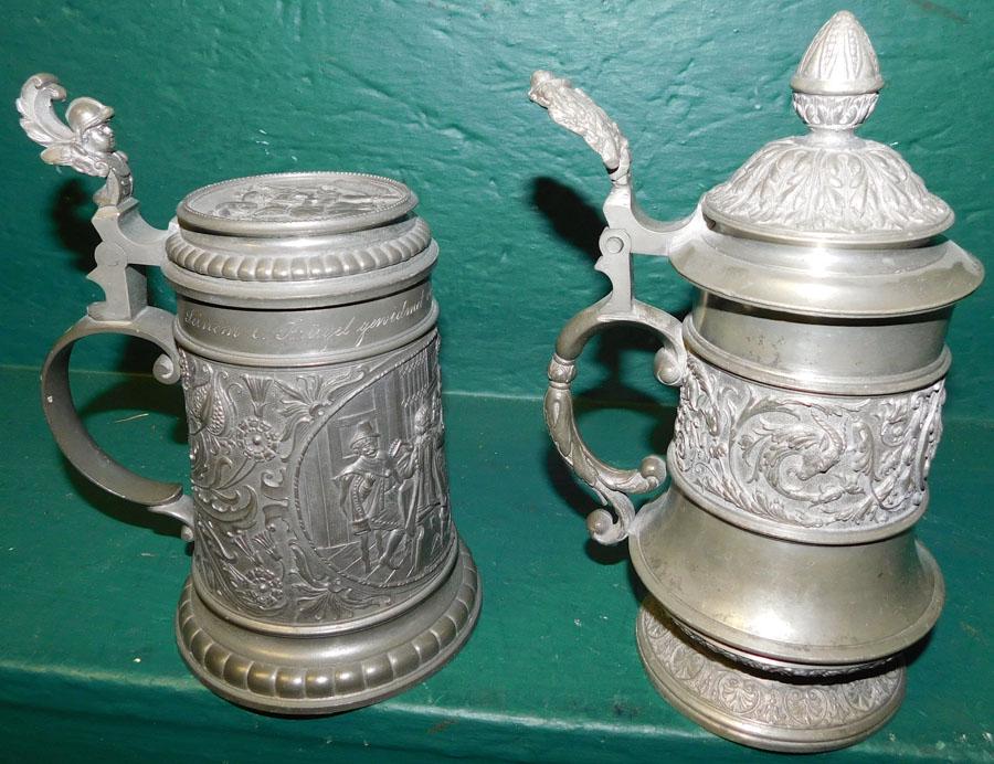 2 Pewter Beer Steins (1 of 7)