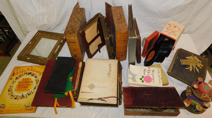 Ant Mirror, Vintage Boxes, Photo Album Holders, Dresser (1 of 3)