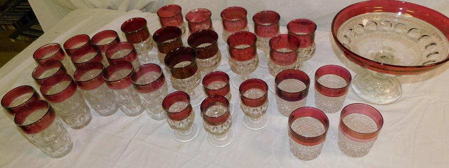 Lot of Kings Crown Glassware: Lot of Kings Crown Glassware.