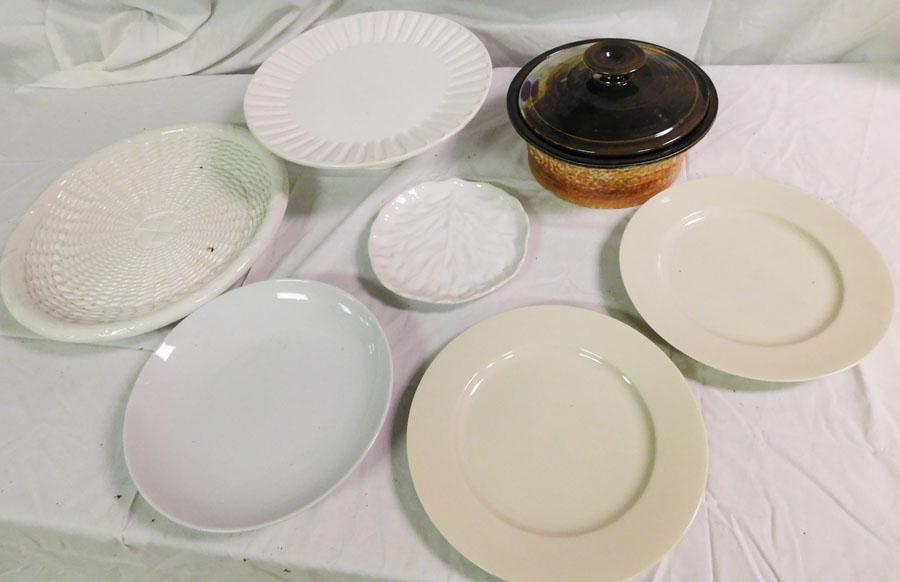 Lot of Porcelain Compotes, Bowls & Covered Casserole: Lot of Porcelain Compotes, Bowls & Covered Casserole .