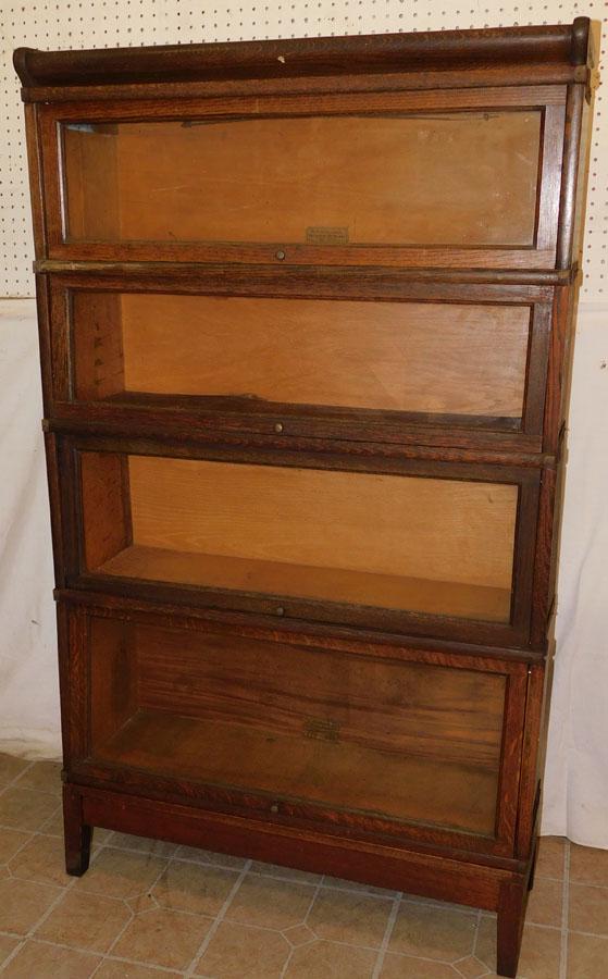 Antique Oak 4 Stack Barrister Bookcase by Globe (1 of 6)