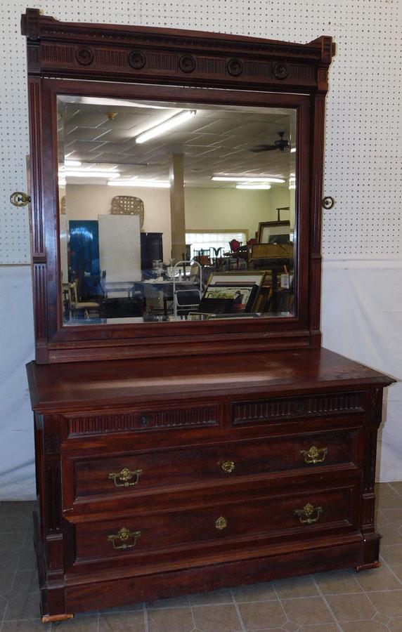 Walnut Victorian Dresser (1 of 3)