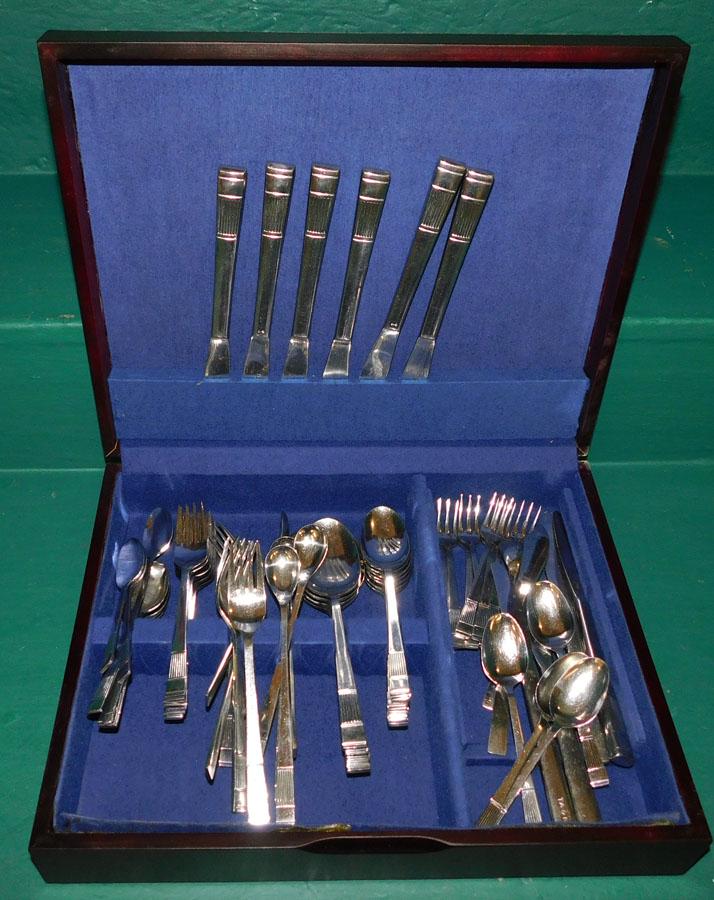 Lot of Stainless Steel Flatware in Case (1 of 3)