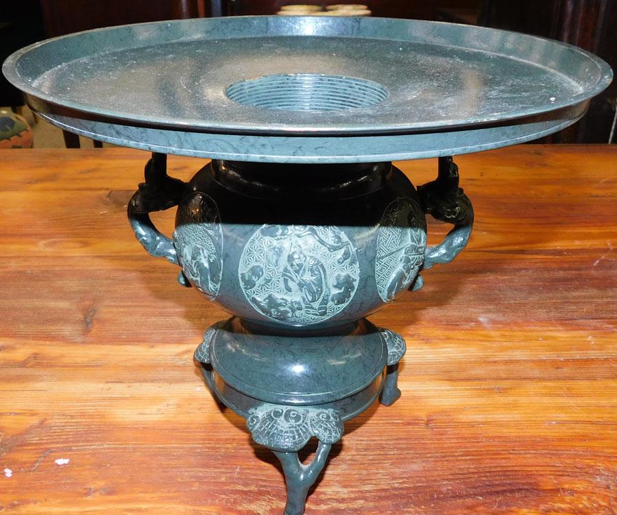 Painted Brass Oriental Urn (1 of 5)