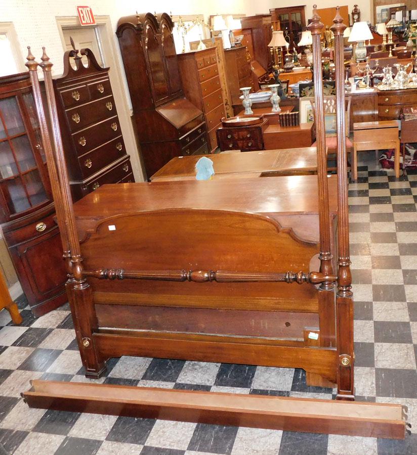 Cherry Queen Size Bed by Thomasville with Rails (1 of 3)