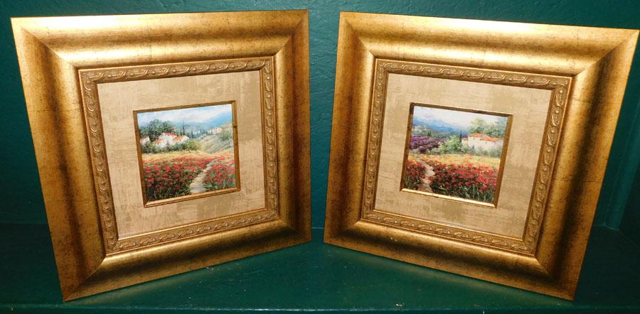 2 Framed Prints of Floral Landscapes (1 of 4)