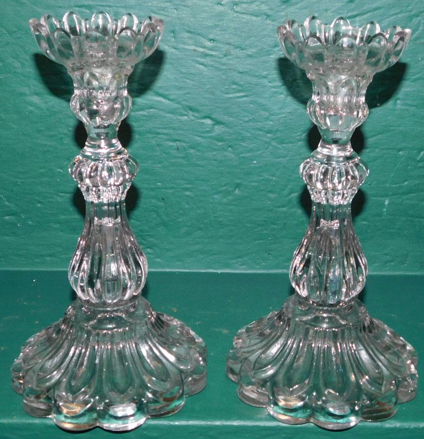 Pair of Pattern Glass Candlesticks (1 of 2)
