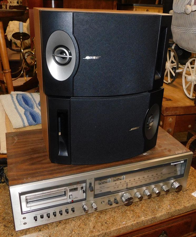 Pair of Bose Speakers & Panasonic Stereo Recorder (1 of 3)