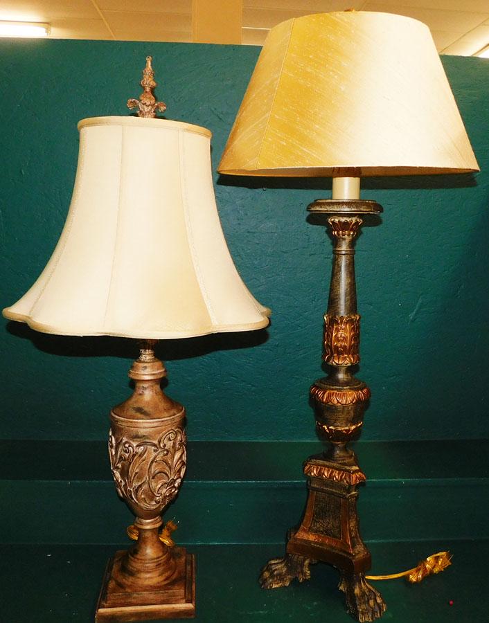 2 Painted Decorative Lamps (1 of 2)