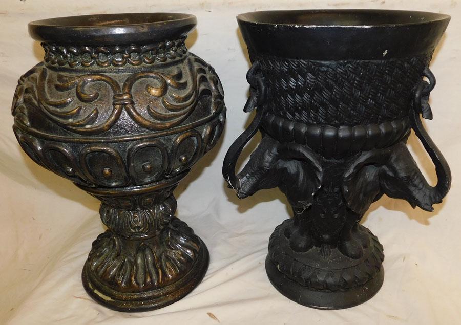 2 Painted Resin Plant Stands (1 of 4)