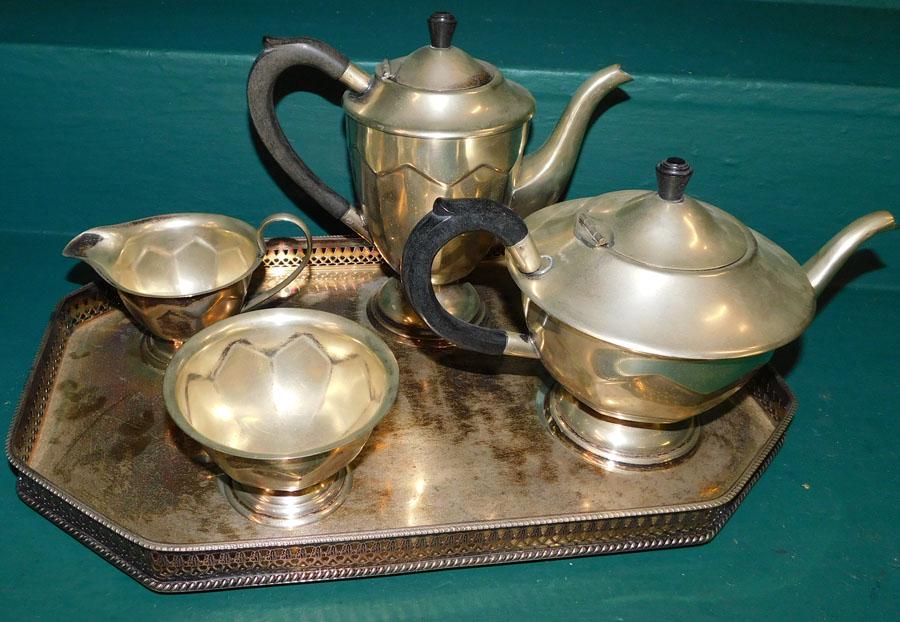 5 Piece Silverplate Tea Service (1 of 1)