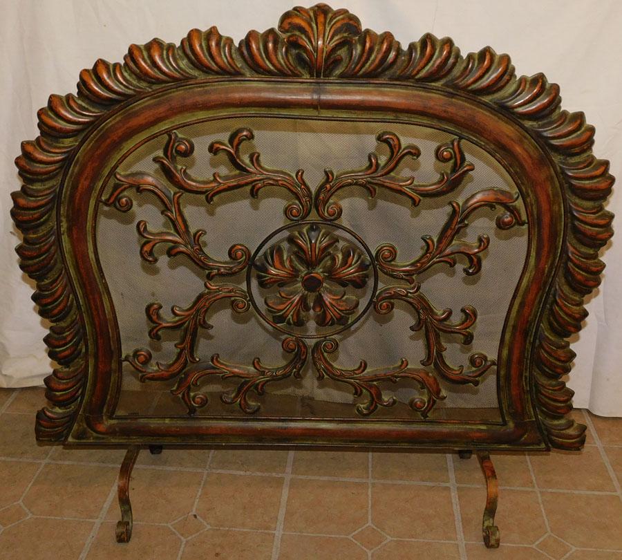 Painted Metal Fire Screen (1 of 2)