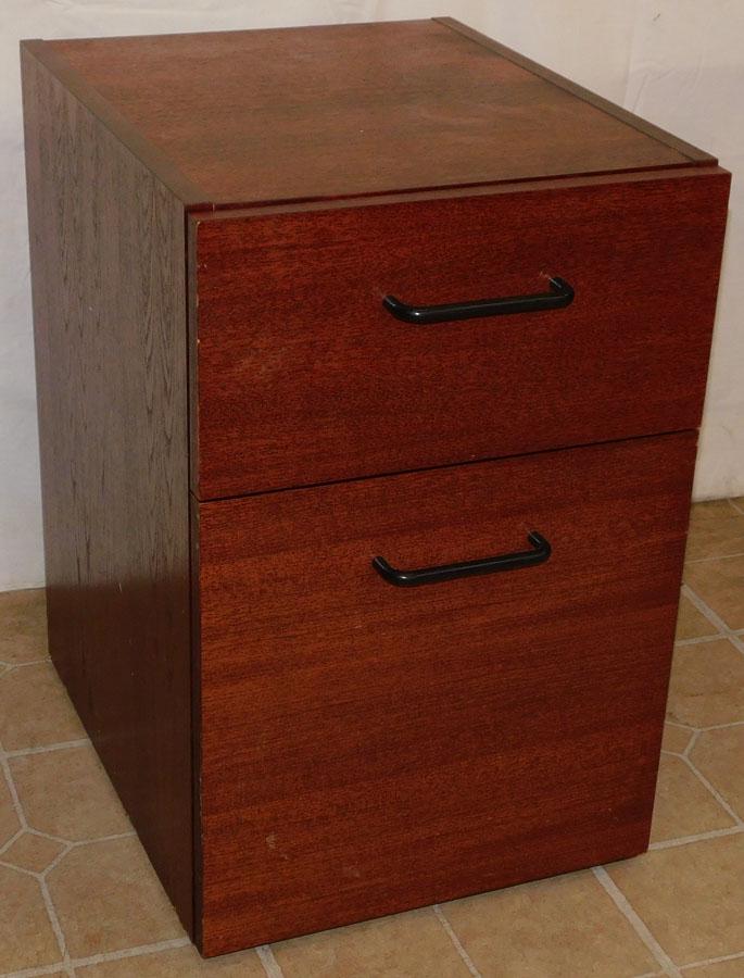 Mahogany 2 Drawer Filing Cabinet (1 of 2)