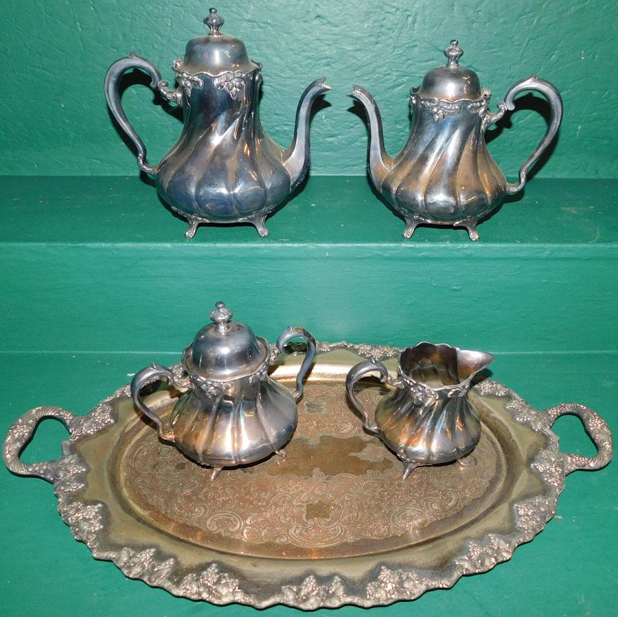 6 Piece Silverplate Tea Service (1 of 2)