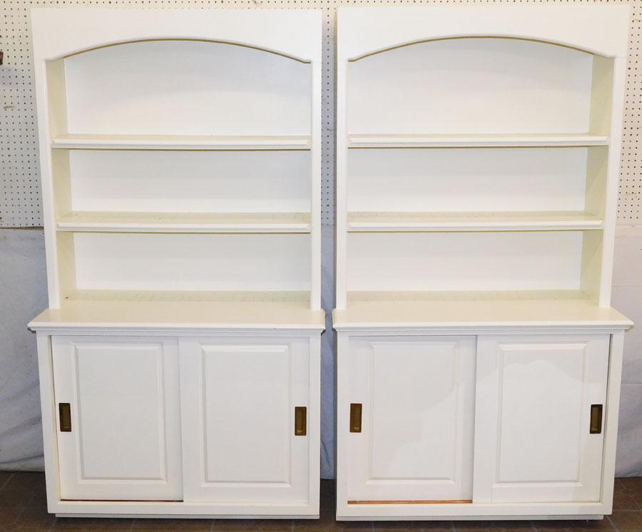 Pair of Painted Bookcases (1 of 3)