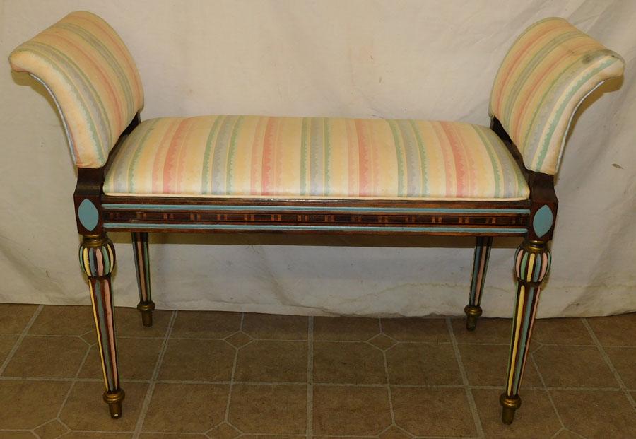 Paint Decorated Window Bench (1 of 2)