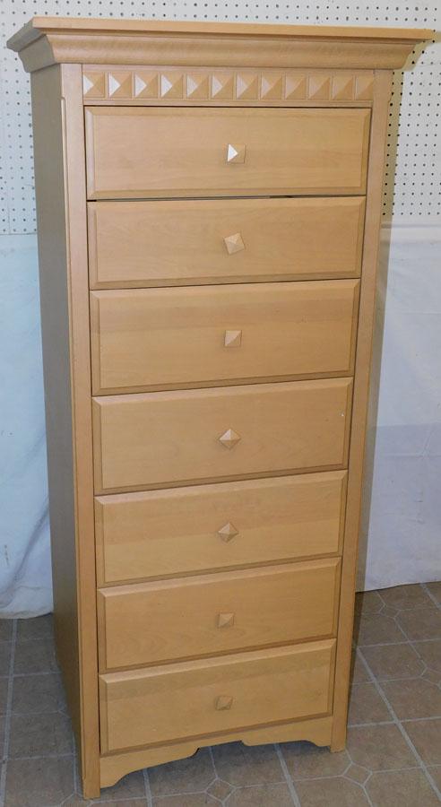Maple 7 Drawer Lingerie Chest: Maple 7 Drawer Lingerie Chest . 27" W 22 3/4" D 60" H