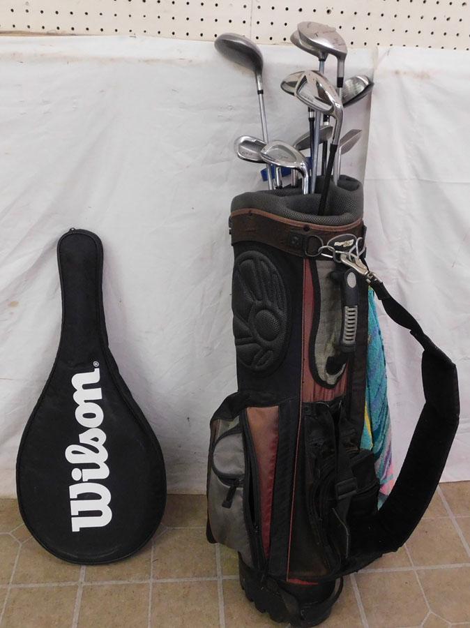 Golf Bags & Clubs & Two Tennis Racquets (1 of 6)