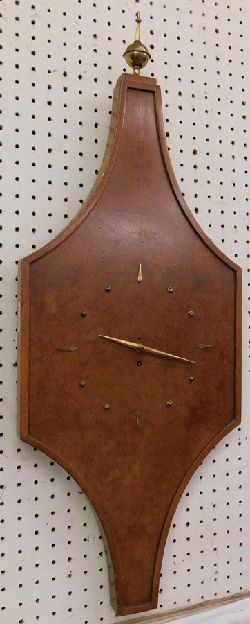 MCM Burl Walnut Clock (1 of 3)