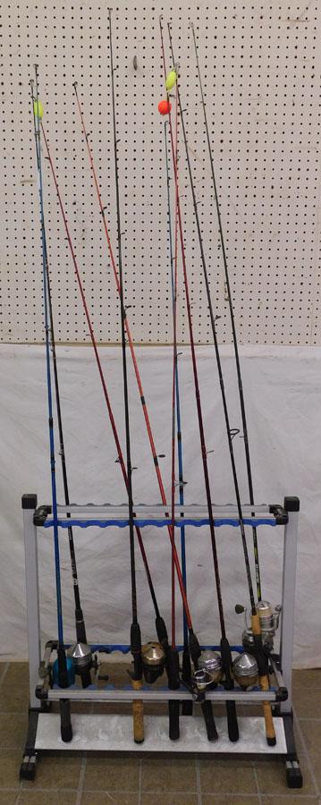 Fishing Rod Holder W/ 10 Rod & Reels (1 of 2)