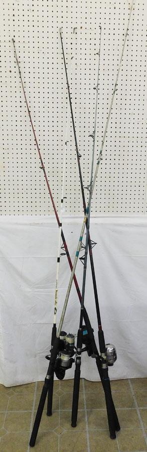 5 Saltwater Surf/Pier Fishing Rod & Reels: 5 Saltwater Surf/Pier Fishing Rod & Reels.