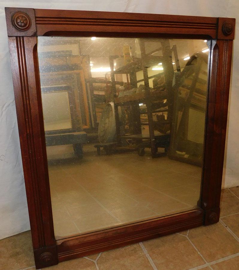 Antique Walnut Framed Mirror (1 of 3)