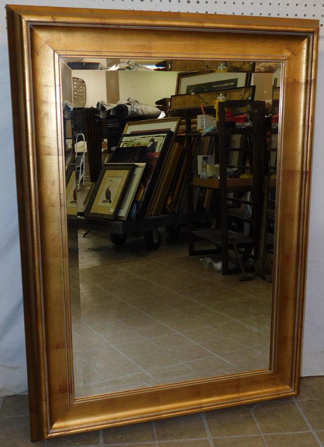 Gilt Framed Beveled Mirror (1 of 3)