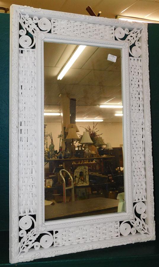 Wicker Framed Mirror (1 of 1)