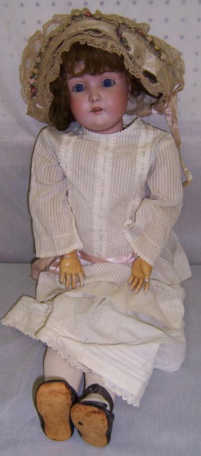 Kestner German bisque head doll. 28" long. Mold# 1: Kestner German bisque head doll. 28" long. Mold# 171. Size 15 1/2.