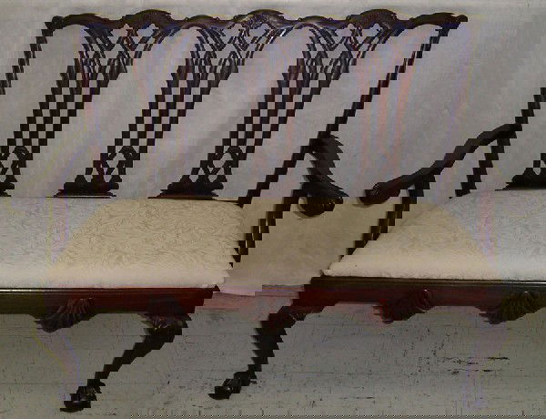 3 seat Robert Morris style settee.: 3 seat Robert Morris style settee.