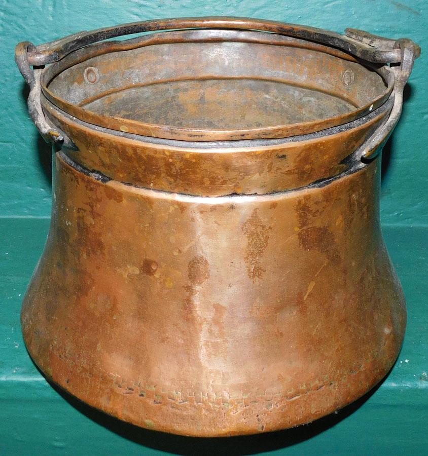 Antique Copper Bucket with Handle (1 of 4)