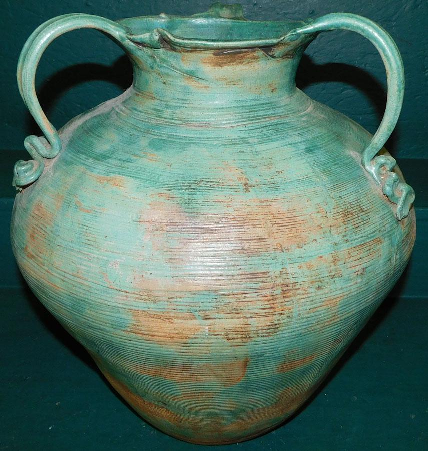 3 Handled Art Pottery Jug Signed (1 of 4)