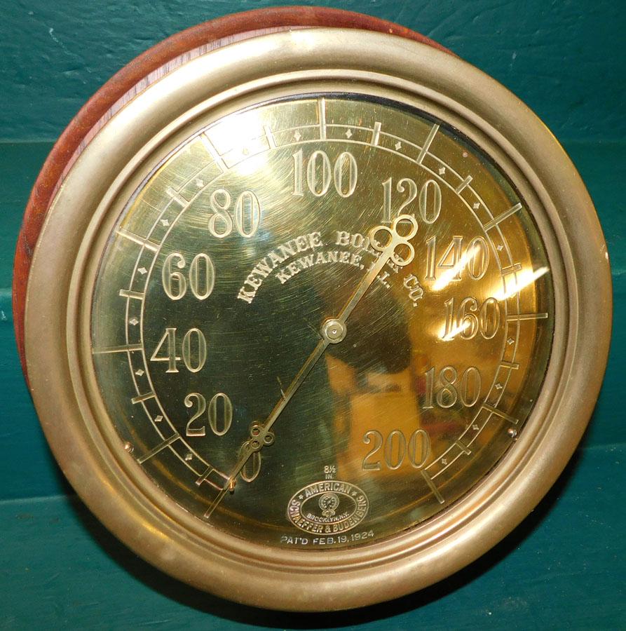 Brass Temperature Gauge by Kewanee Boiler Company, IL (1 of 4)